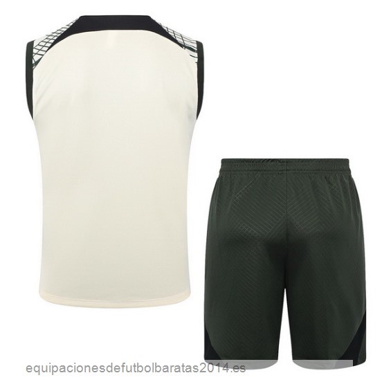 Nuevo Entrenamiento Sin Mangas Conjunto Completo Barcelona 23/24 Amarillo Verde Baratas